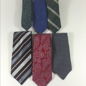 6 Multi Color Tie Lot Express D. Cremieux + More
